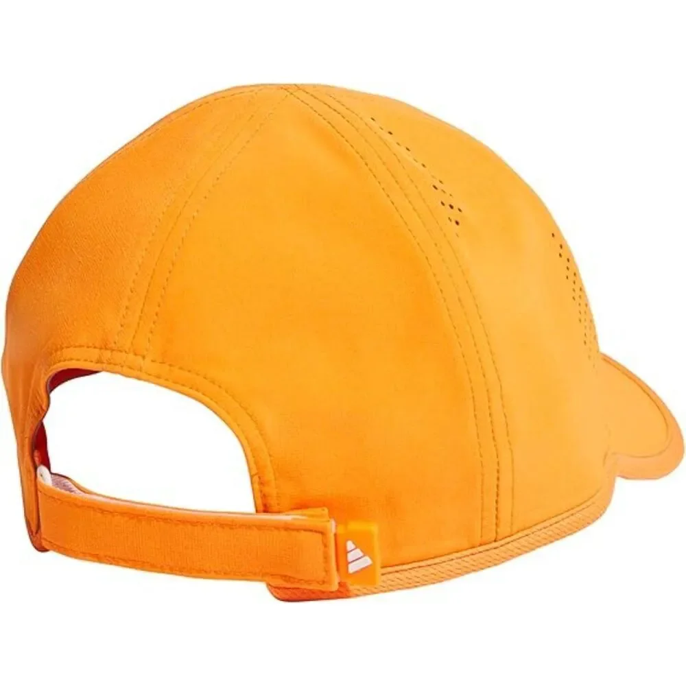 Men's Pure Orange Silver Adjustable Hook and Loop Super Lite Casual Baseball Cap